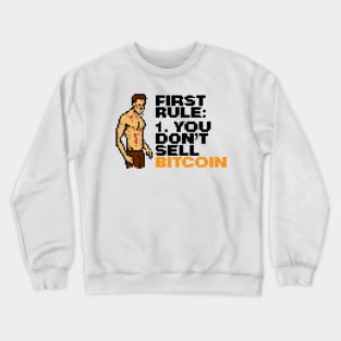 First Rule of Bitcoin Pixel Art Crewneck Sweatshirt